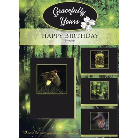 ARTBEAT OF AMERICA Artbeat of America 203261 Card-Boxed-Birthday-Fireflies No. 147 - Box of 12 203261